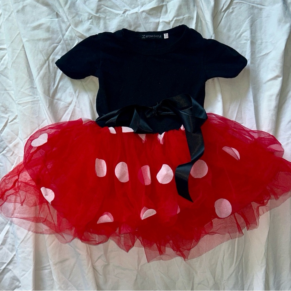 Black and Red Polka Dot Toddler Tutu Dress